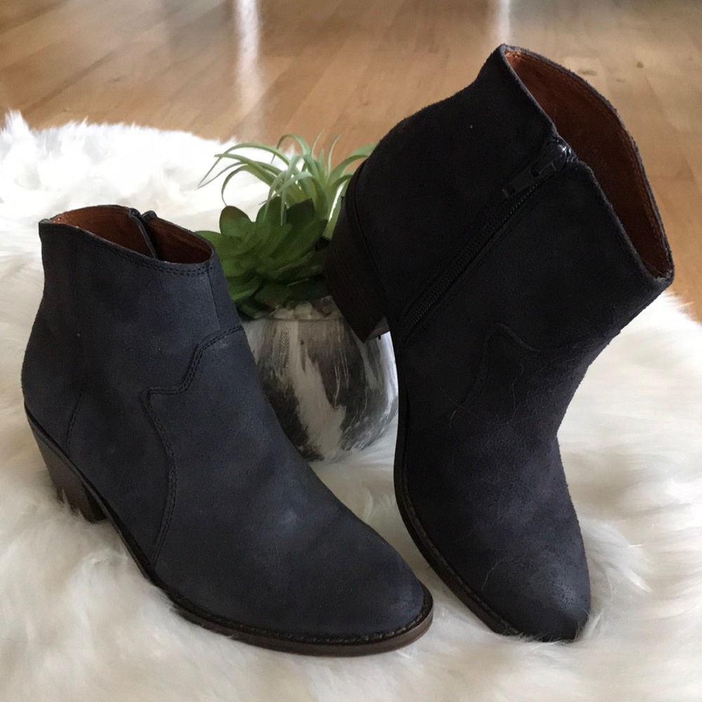 Lucky Brand suede heeled ankle boots